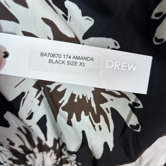 Revolve Drew maxi dress extra small Hawaiian one shoulder black event DRAMA - Picture 12 of 15